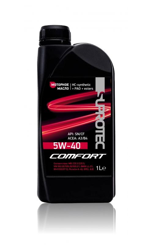 Синтетическое моторное масло A3/B4  Comfort 5W-40 1л Suprotec  124374_0