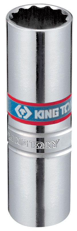 Головка свечная двенадцатигранная 3/8", 14 мм, пружинный фиксатор  King Tony  36A014_0