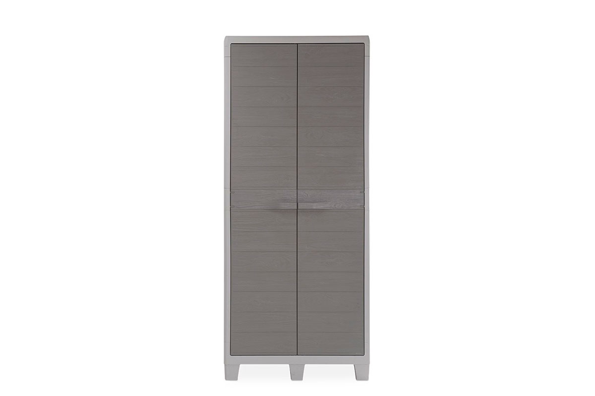 Уличный шкаф TOOMAX 2х дверный глубокий WOODY'S XL (4 полки), светло-серый Toomax  Z077RL _0