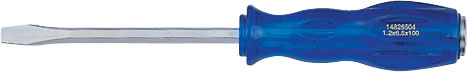 Отвертка шлицевая Slotted 6,5 мм 100 мм, силовая, пластиковая ручка King Tony  14826504 _0