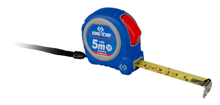 Рулетка измерительная 5 м, магнитный крюк King Tony  79094-05C_0