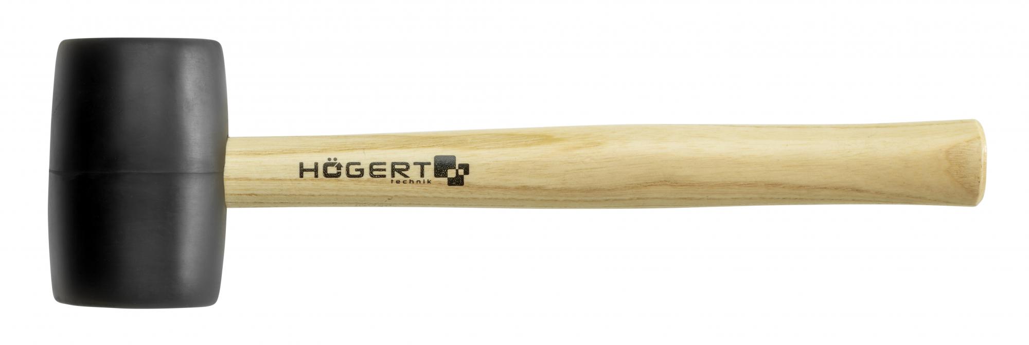 Молоток резиновый, черный, 680 г с деревянной рукояткой 2