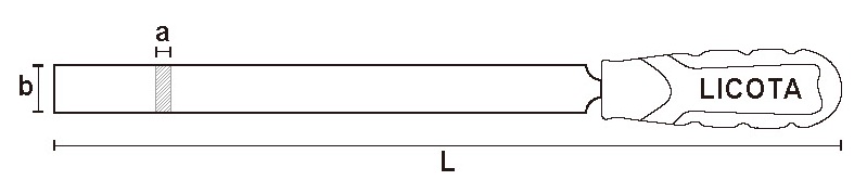 Напильник плоский бархатный с рукояткой, 250 мм