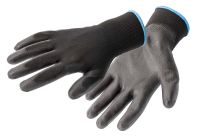 Перчатки рабочие полиуретановые, черные