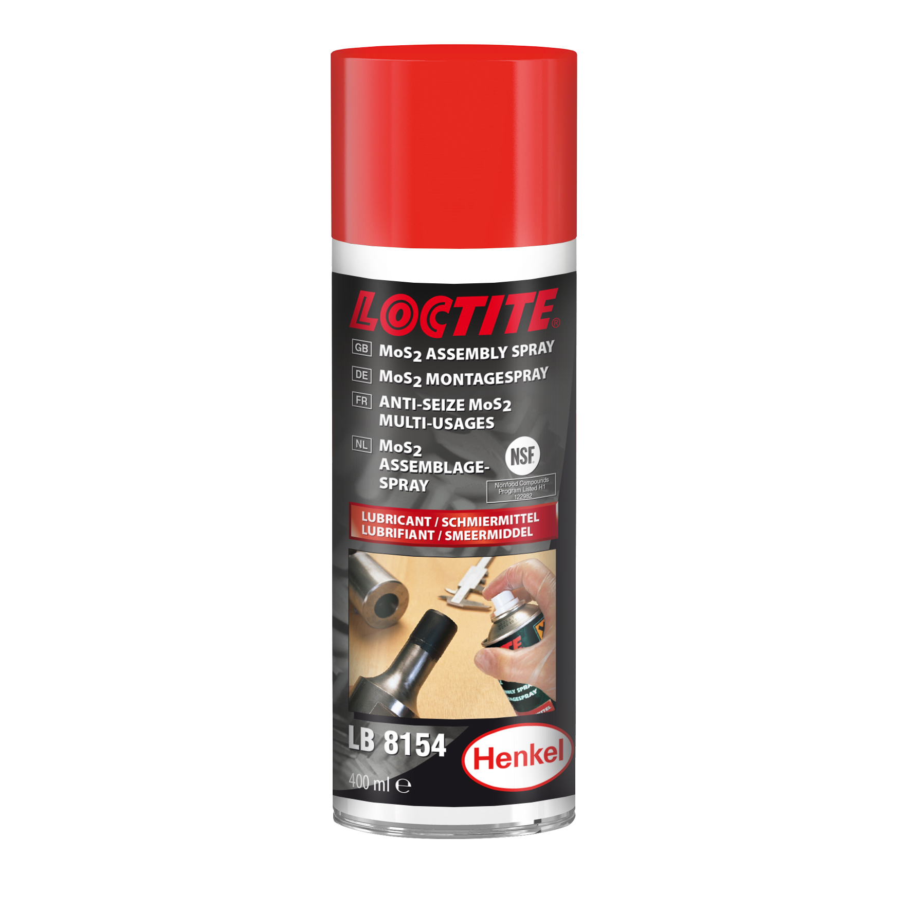 Loctite 8154  Паста молибденовая для сборочных работ, спрей 400 мл 2