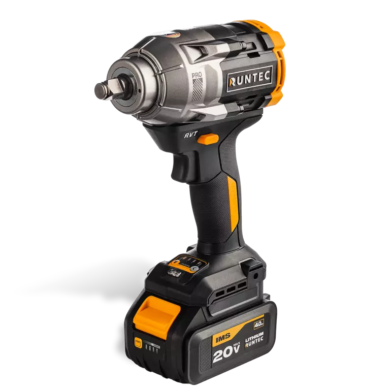 Гайковерт ударный аккумуляторный PRO 1/2", 20В, 2*4Ач, 1100Нм 2