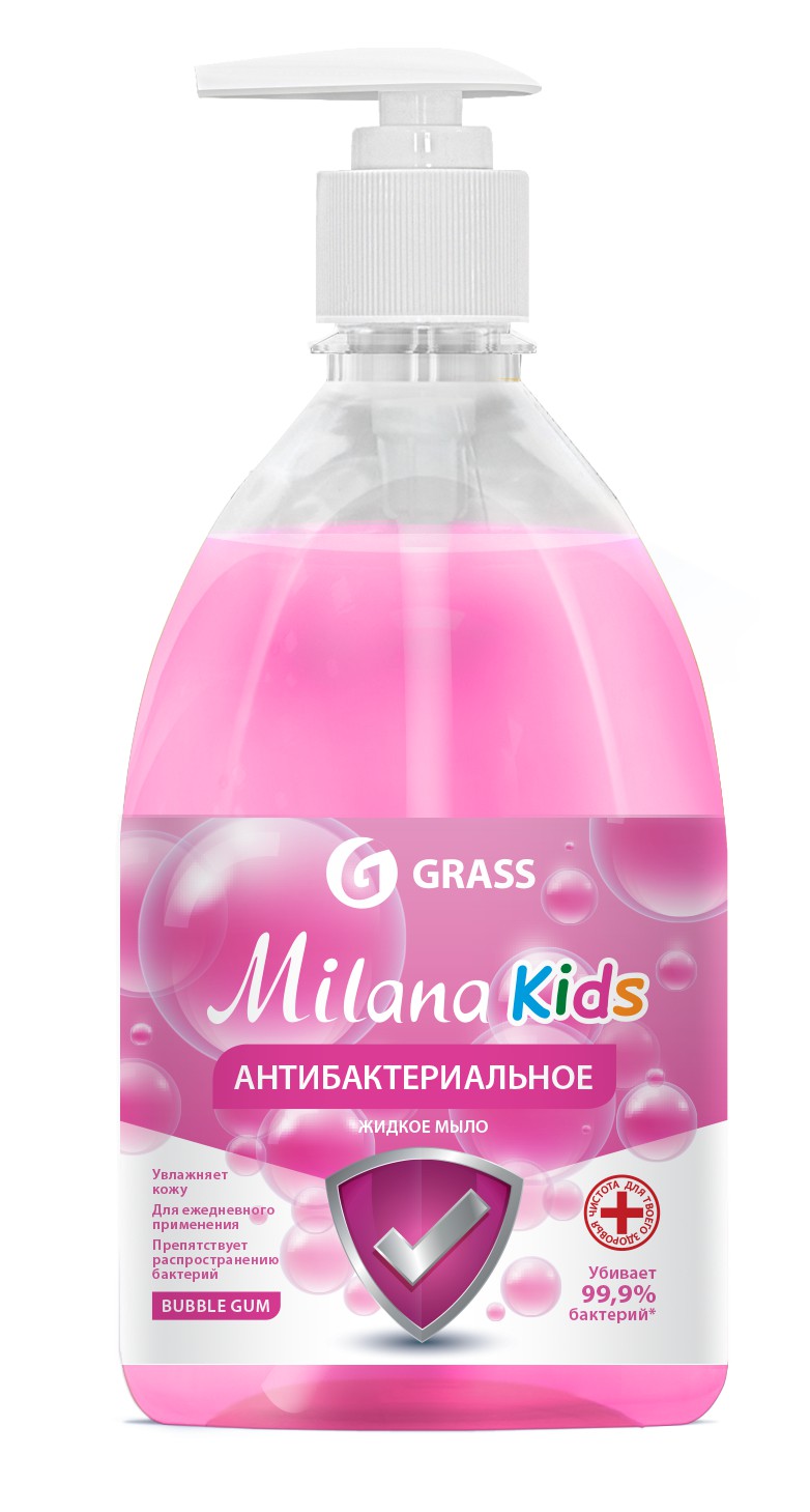 Milana Fruit bubbles Жидкое мыло антибактериальное, флакон 500 мл GRASS 2