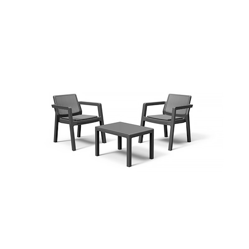 Обеденная группа из столика и двух кресел Emily Balcony Set With Cushions 2