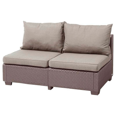 Диван двухместный из пластика Sapporo 2 Seater Sofa (КПУЧИНО)