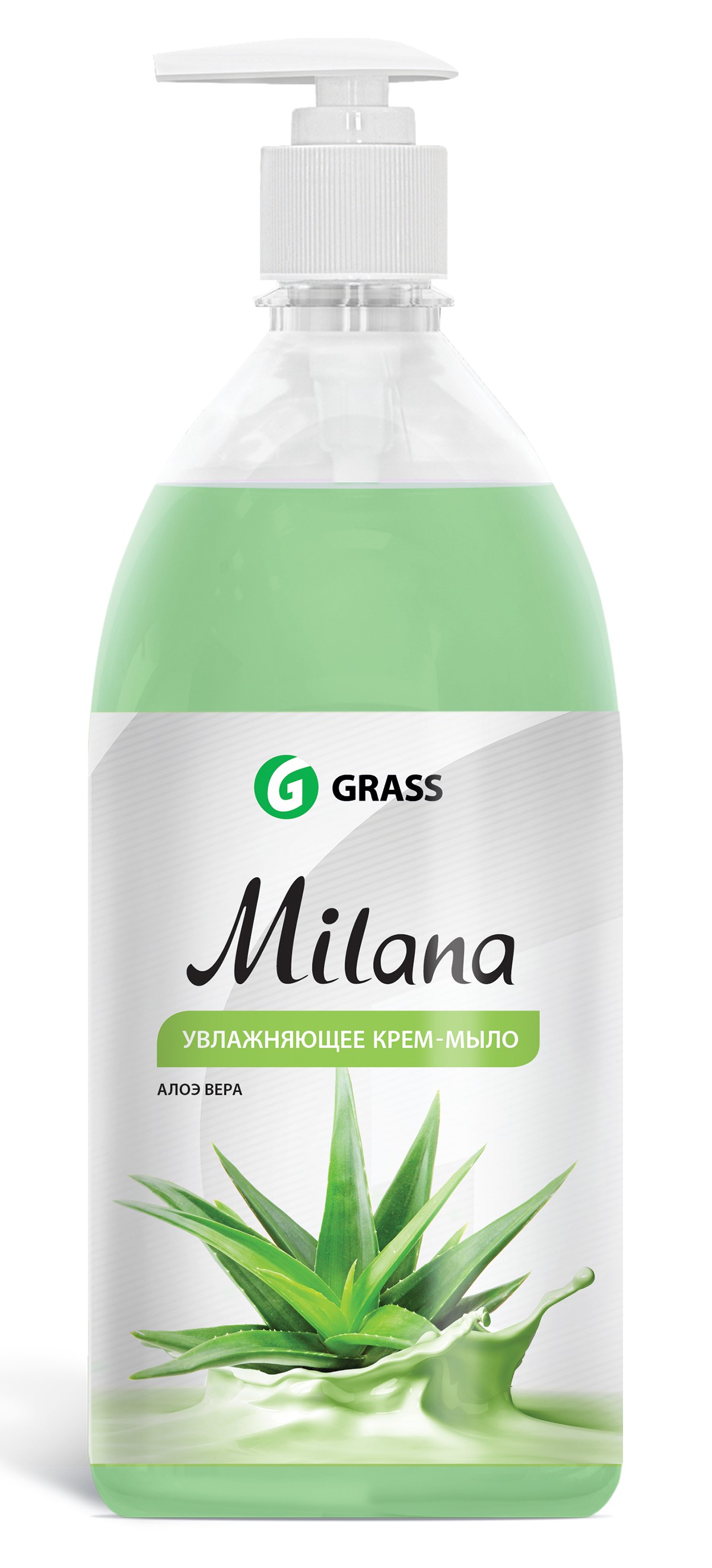Milana Жидкое крем-мыло алоэ вера 1 л с дозатором GRASS