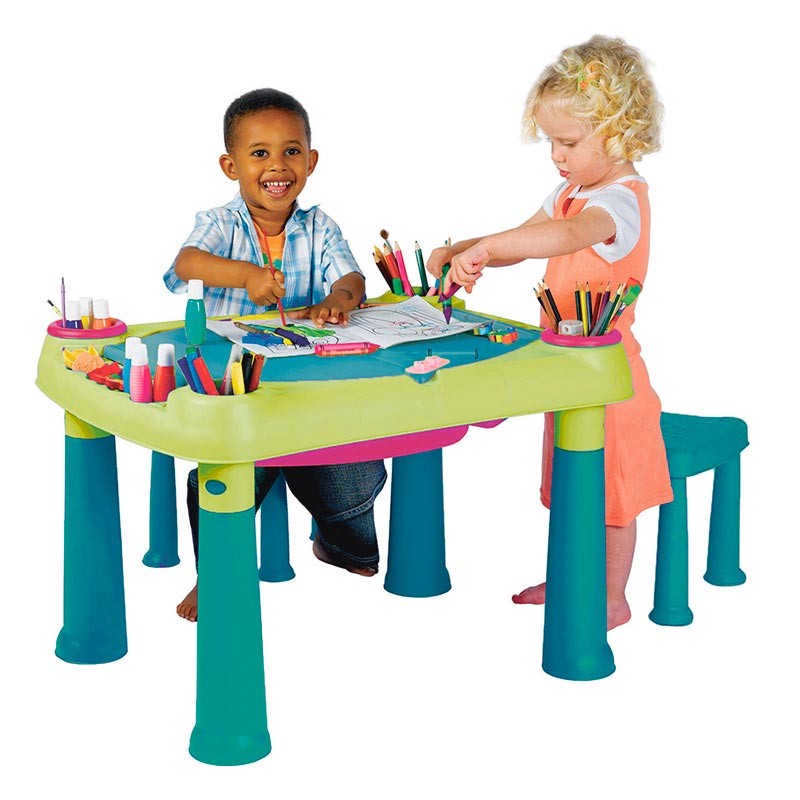 Keter  17184184 Столик для творчества с двумя стульчиками Creative Play Table  1