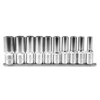 Набор глубоких торцевых головок 1/4" 12 гр. 3/16"-9/16" 10пр. на линейке