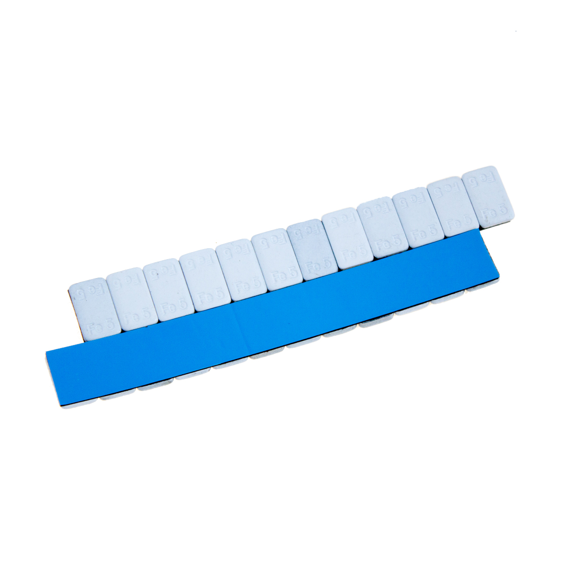Груза адгезивные Fe 071W 12×5 гр (Синий скотч) (Белая эмаль) (100 шт.) 2