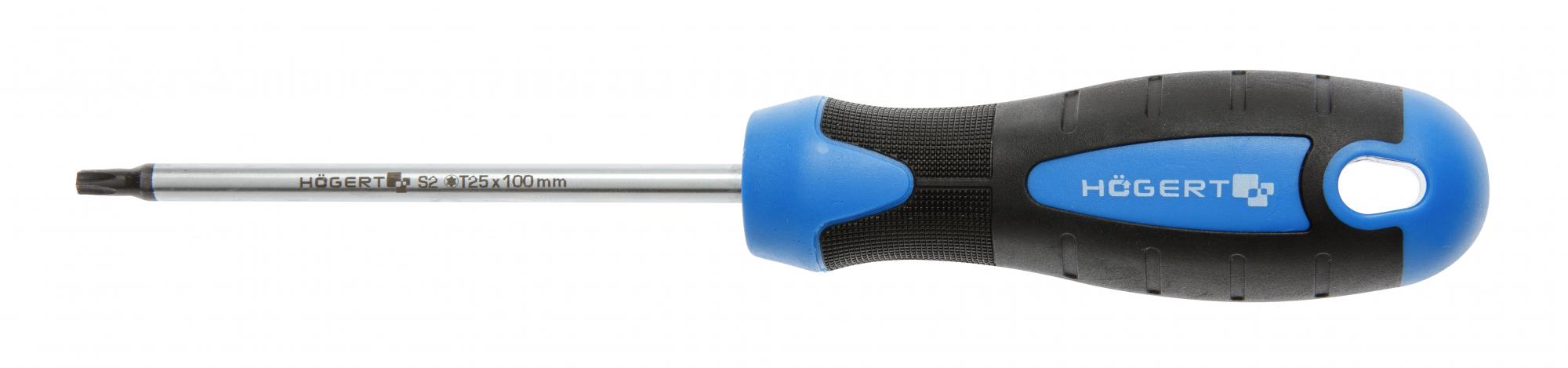 HOEGERT Отвертка TORX T25, 100 мм, сталь S2 2