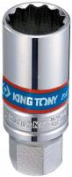Головка свечная двенадцатигранная 3/8;, 18 мм, пружинный фиксатор KING TONY 36A018