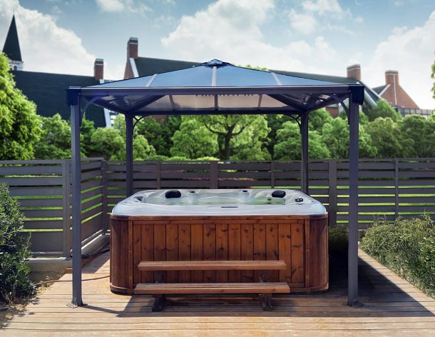 Открытая беседка GAZEBO PALERMO 3000 (серый) 