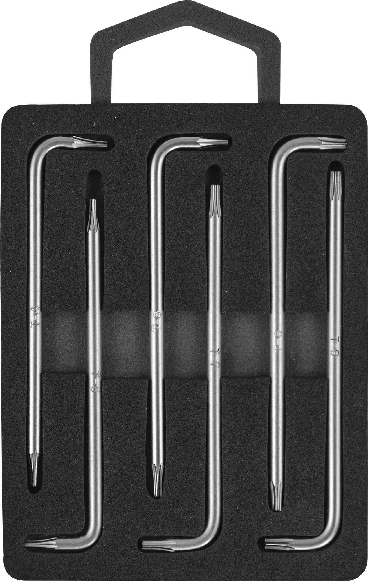 Комплект угловых ключей Torx с центрированным штифтом Т4-Т9, S2 материал, 6 предметов 2