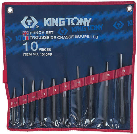 Набор выколоток, бородков, кернеров, 10 предметов KING TONY 1010PR 2