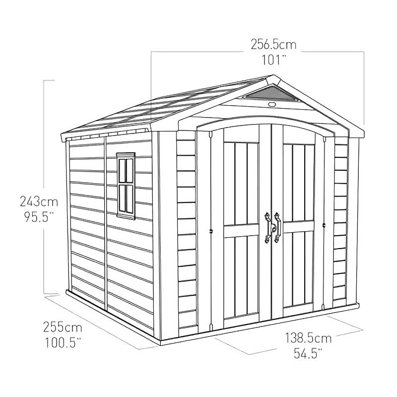 Сарай пластиковый Factor 8×8