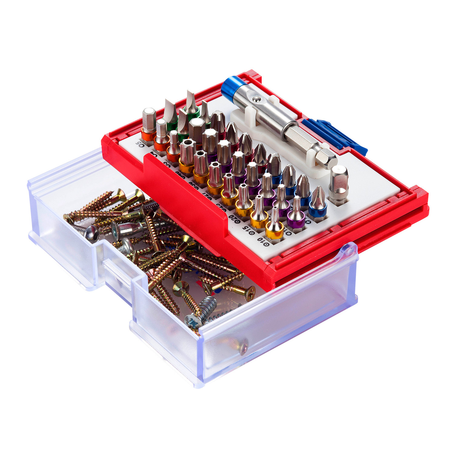 Набор вставок (бит) 1/4", TORX, HEX, PZ, PH, SLOT, 32 предмета 