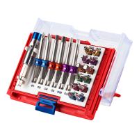 Набор вставок (бит) 1/4;, TORX, HEX, PZ, PH, SLOT, 19 предметов МАСТАК 058-10019C