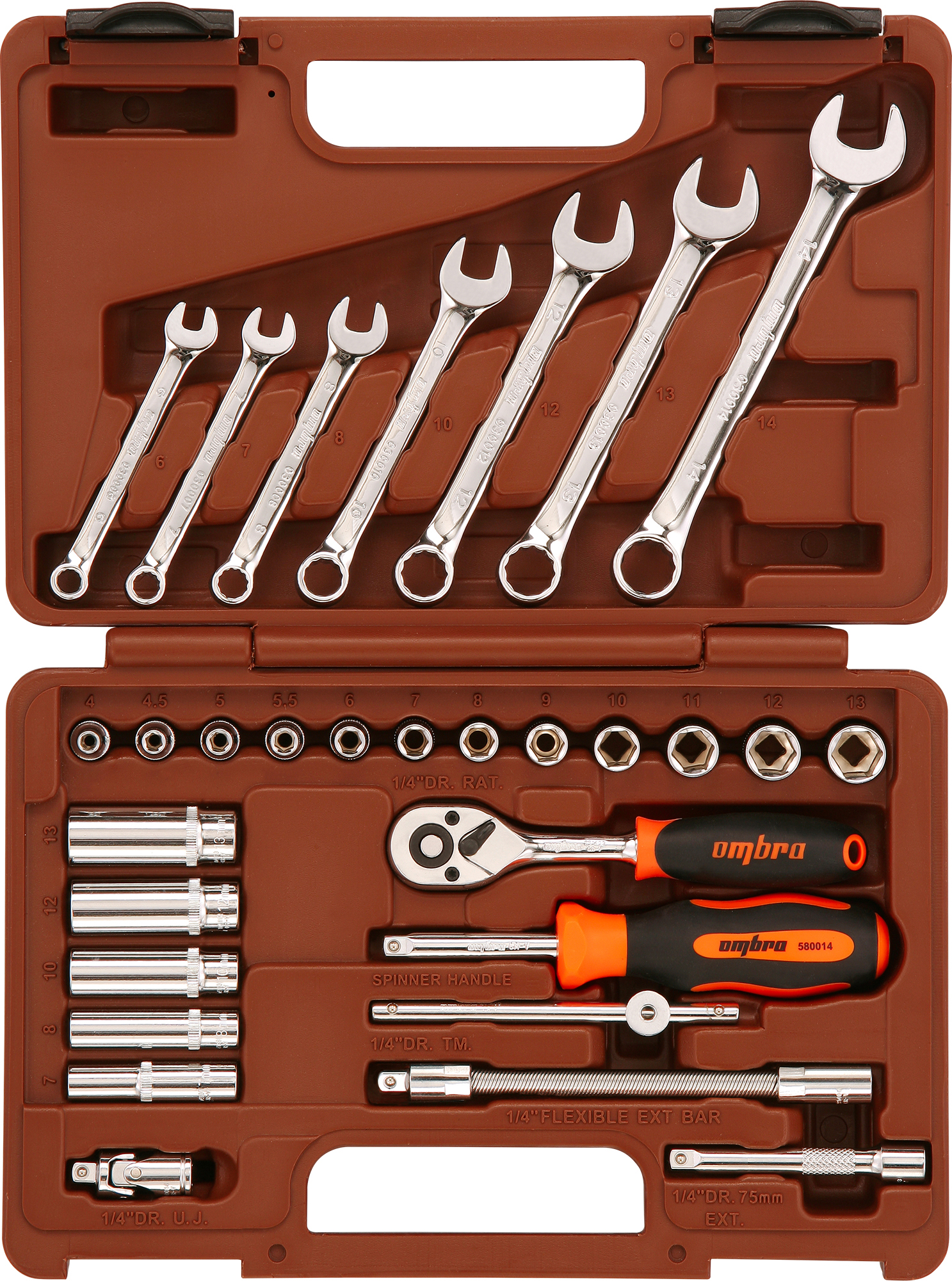 Набор инструмента 1/4"DR, 30 предметов 2