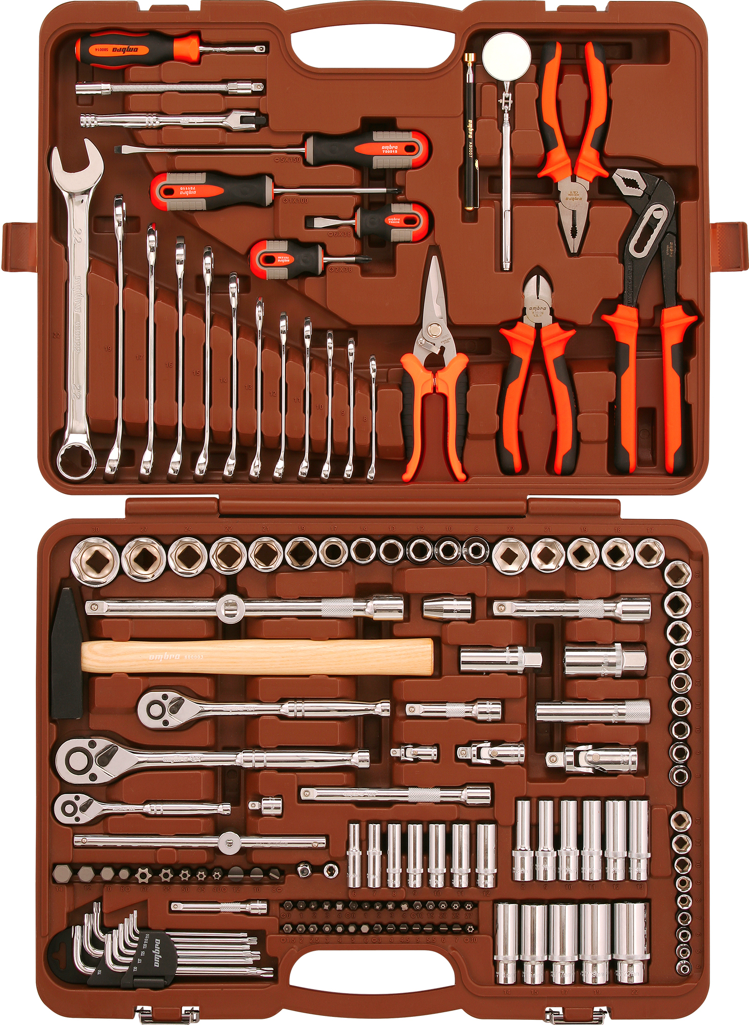 Набор инструмента универсальный 1/4", 3/8" и 1/2"DR, 150 предметов 2