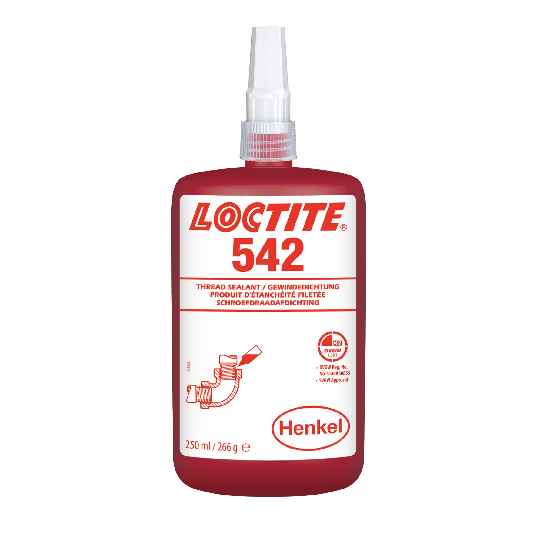 Loctite 542 Уплотнитель труб текучий, 250 мл_0