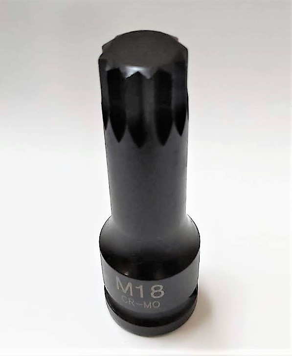Торцевая насадка 1/2", SPLINE, M18 для болта задней ступицы VAG  2