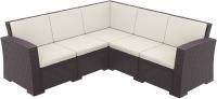 Диван пластиковый плетеный угловой с подушками Monaco Lounge Corner 2