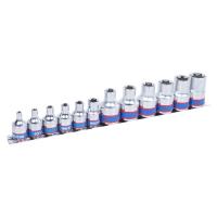 Набор торцевых головок 1/2".3/8", TORX Е-стандарт, E4-E20, 12 предметов