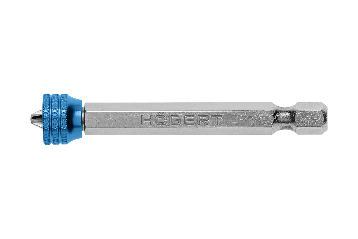 HOEGERT Бита PH2, 65 мм, магнитный наконечник, сталь S2 2