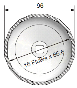 Съёмник масляного фильтра "чашка" (88.6 мм, 16 граней)