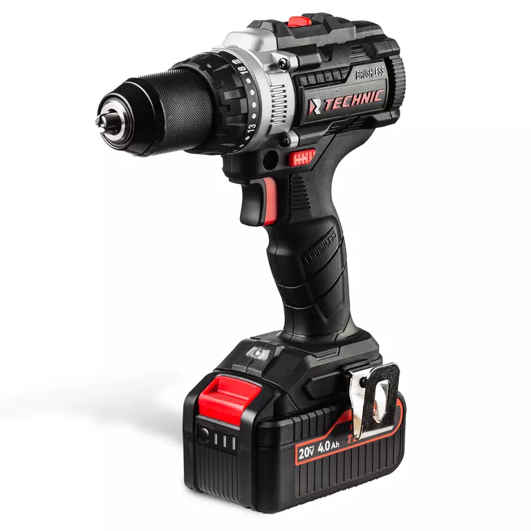 Дрель-шуруповерт ударная аккумуляторная TECHNIC 13 мм, 20В, 2*4Ач, 100Нм 2
