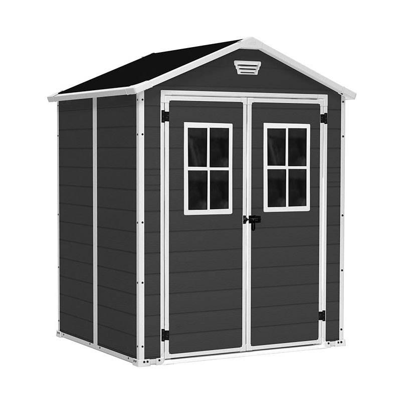 Сарай пластиковый MANOR 6×5 TWF (два окна на фасаде) 2