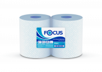 Бумажный протирочный материал Focus Jumbo, 2сл., 24смх35см, 1000 л., бирюзовый 