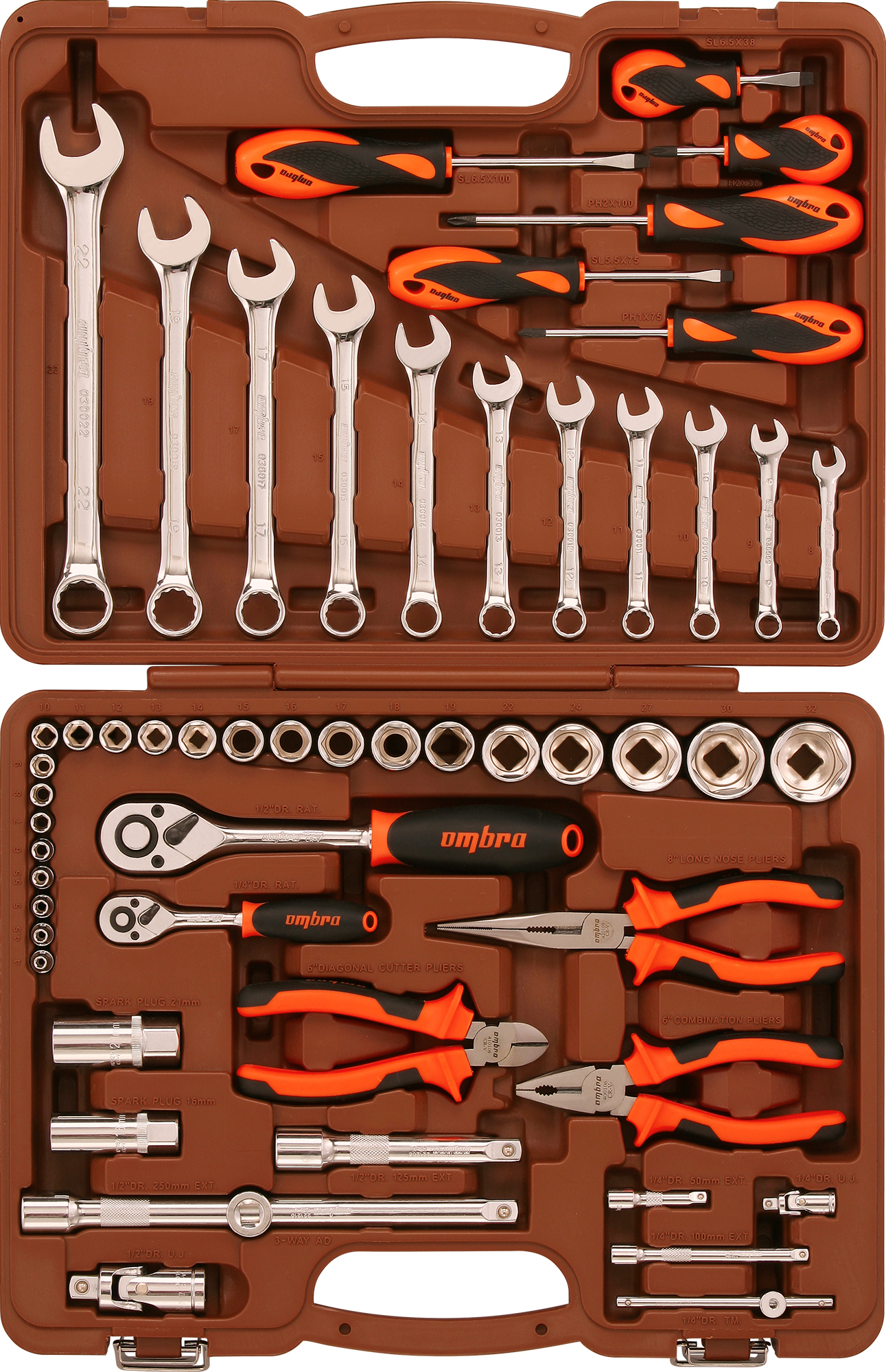 Набор инструмента универсальный 1/4", 1/2"DR, 55 предметов 2