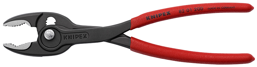TwinGrip Клещи захватные, 4 - 22 мм, длина 200 мм, чернённые, обливные рукоятки, держатель-еврослот