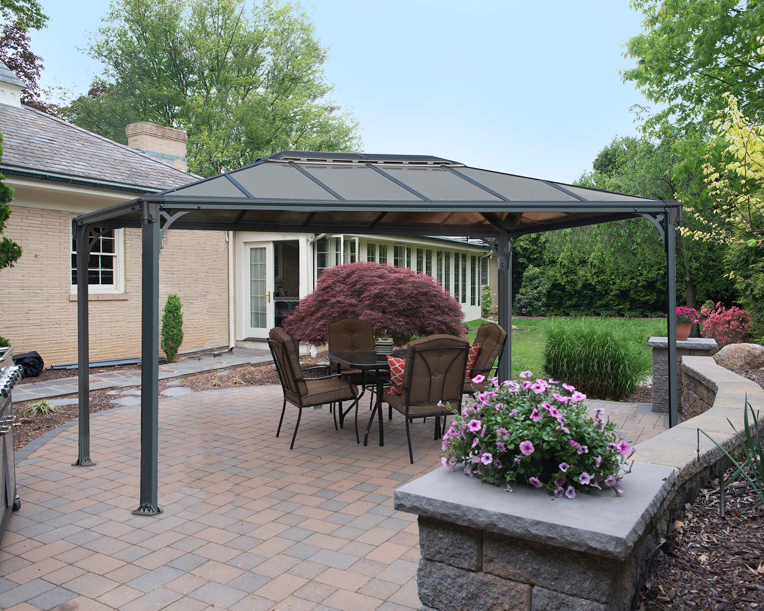 Беседка открытая Martinique 3600 Garden Gazebo Grey Bronze