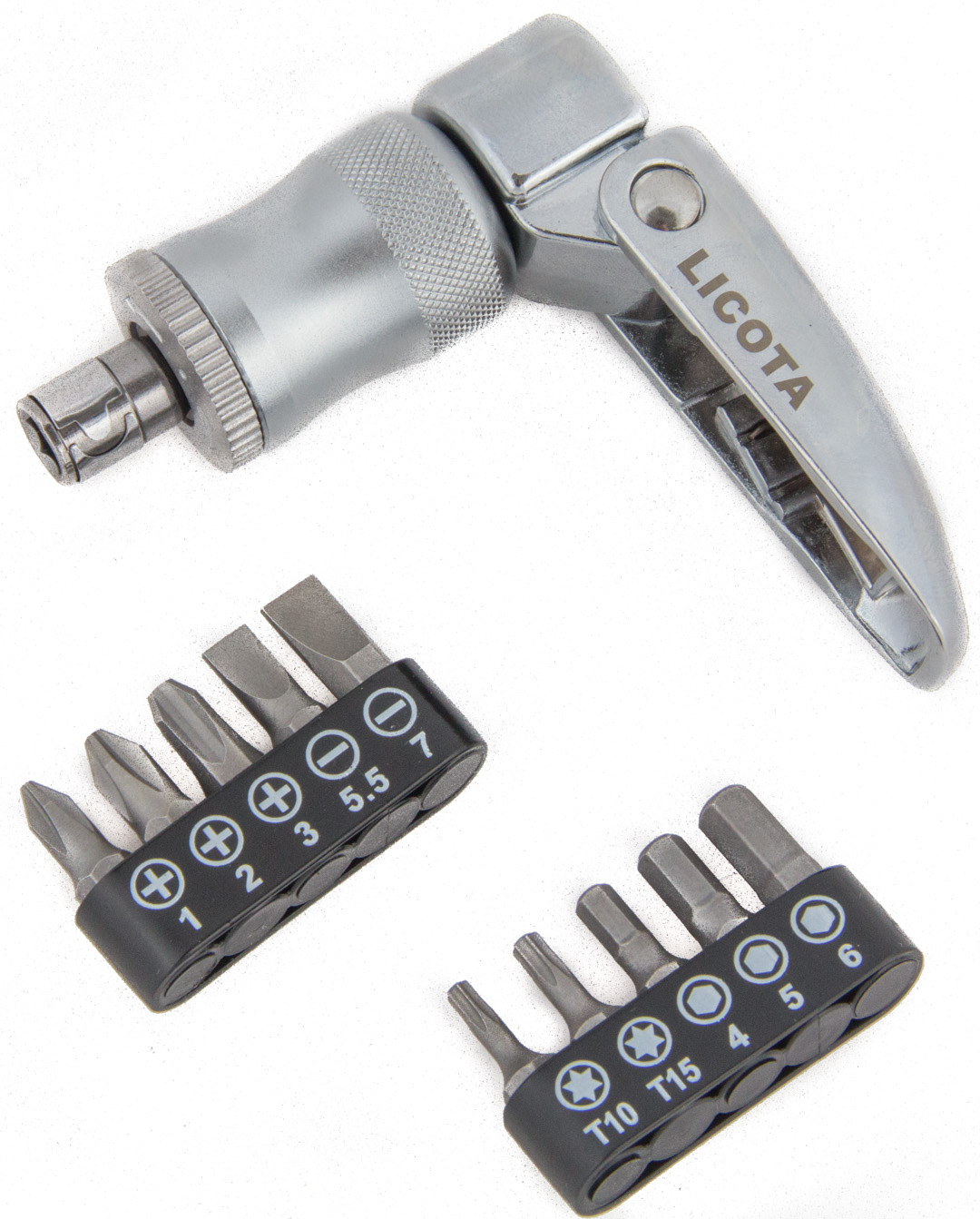 Отвертка трещоточная со сменными вставками1/4", 12 пр. 2