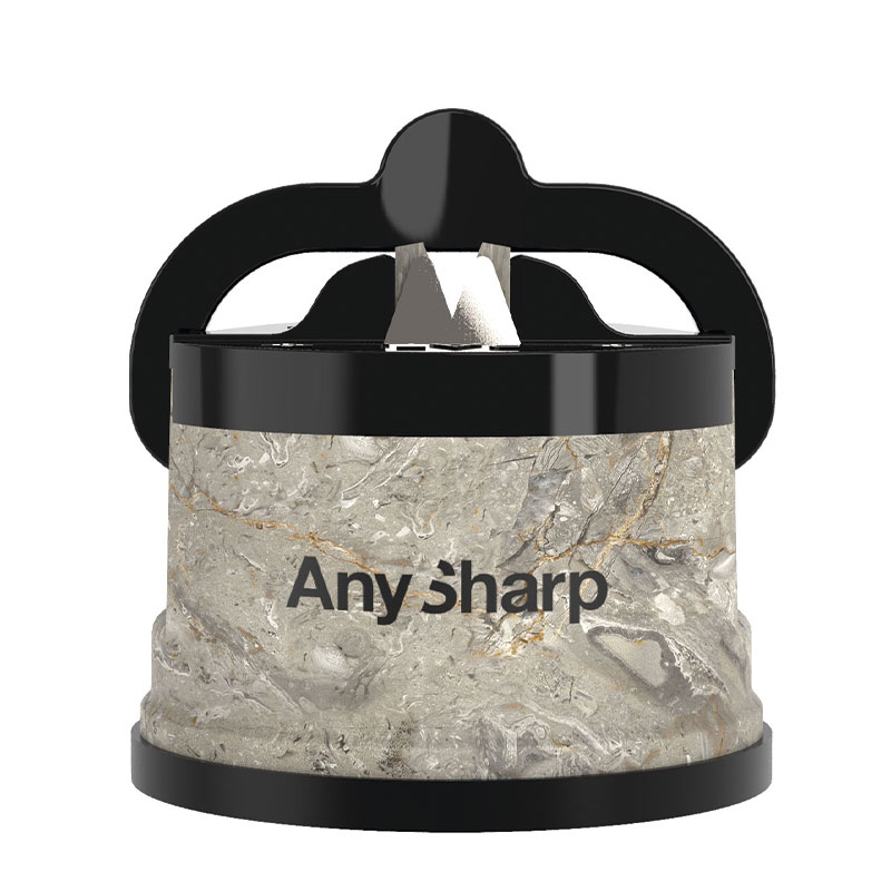 Точилка для ножей AnySharp ELITE пластиковый корпус цвет матовый серый, принт мрамор 2