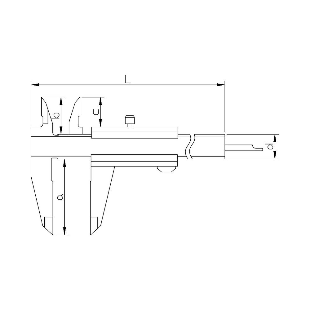 Штангенциркуль нониусный 0.05 мм, 0-200 мм Asimeto  341-08-0_1