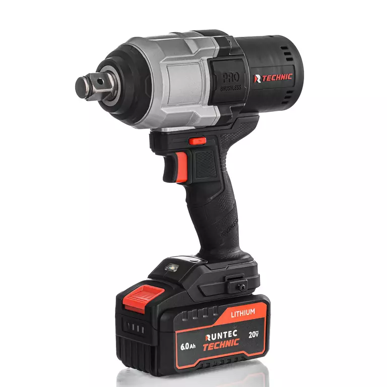 Гайковерт ударный аккумуляторный RUNTEC TECHNIC 3/4", 20В, 2*6Ач, 1400Нм 2