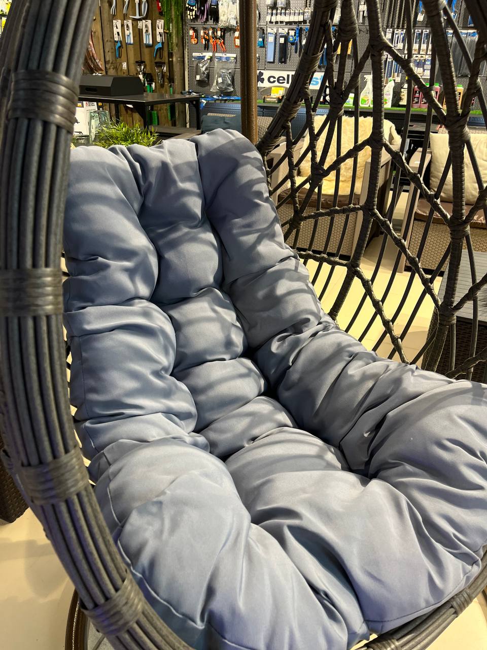 Подвесное кресло из искусственного ротанга N886-W70 Light Grey
