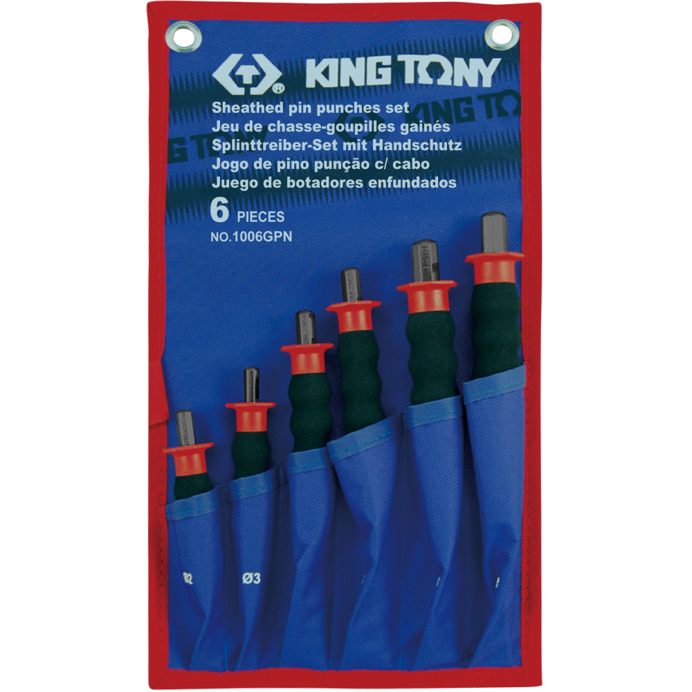 Набор выколоток с протектором, чехол из теторона, 6 предметов KING TONY 1006GPN 2