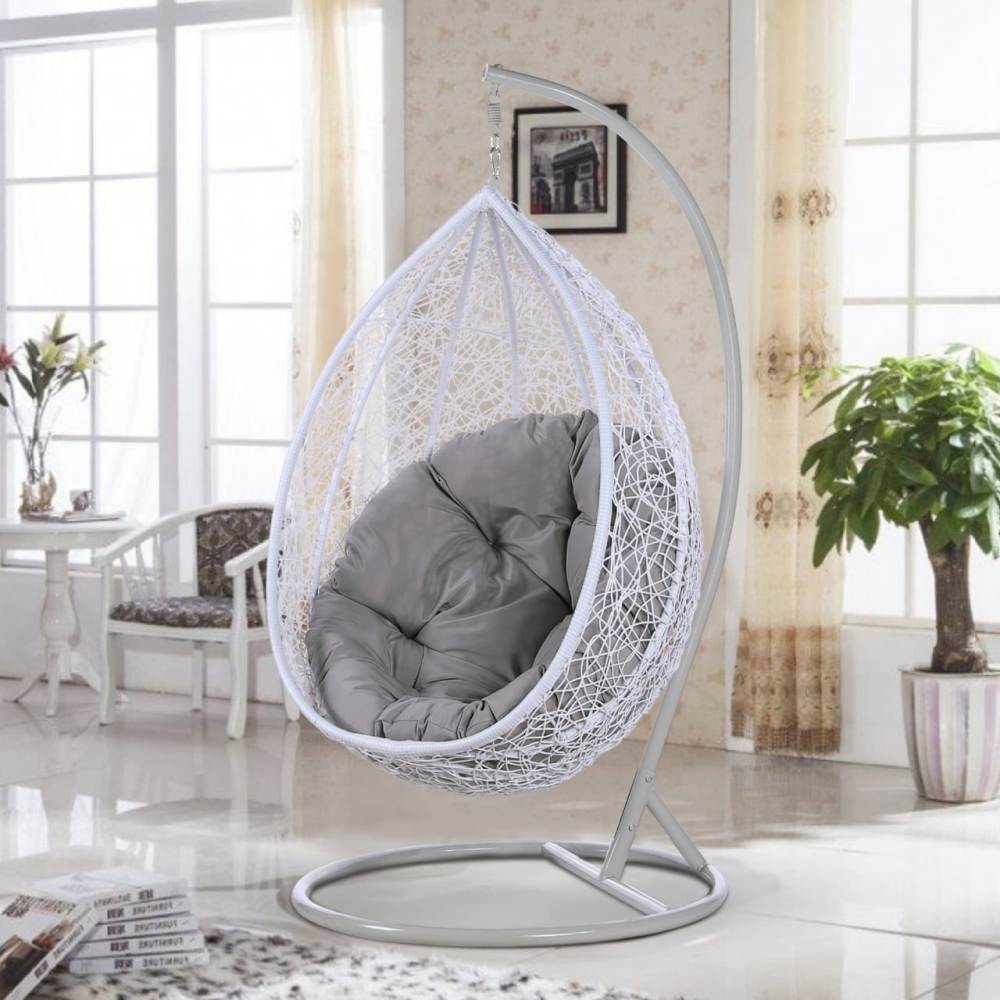 Подвесное кресло из искусственного ротанга AFM-219C White 2