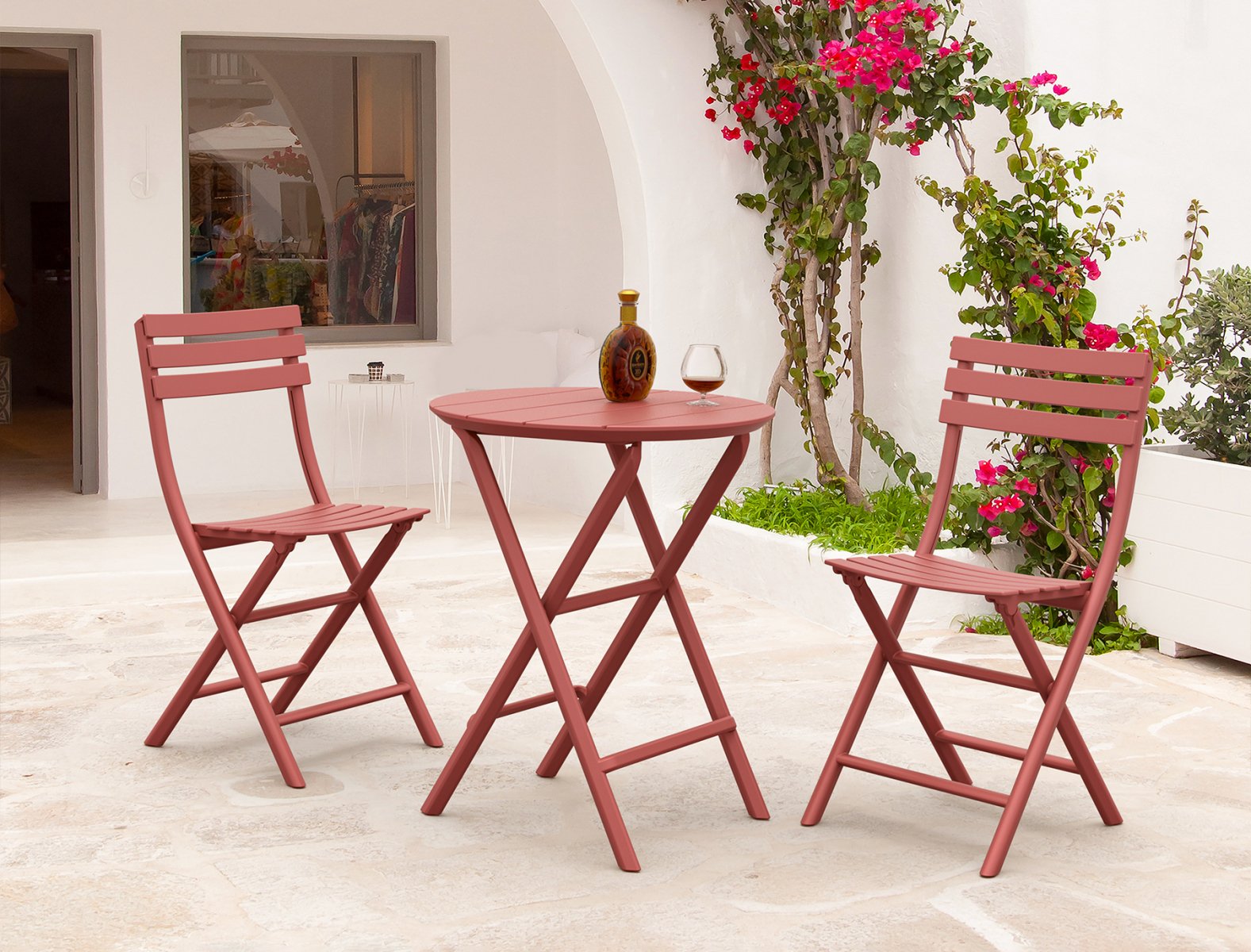 Стол пластиковый складной Helen Folding Table Ø60