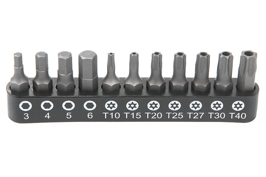 Набор бит 1/4" 25 мм на держателе TORX c отв., HEX 2