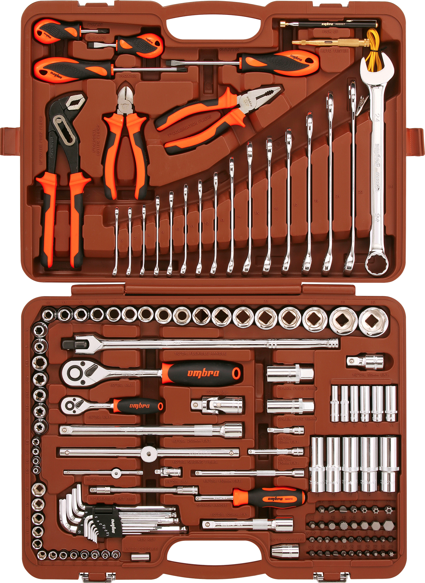 Набор инструмента универсальный 1/4", 1/2"DR, 143 предмета 2