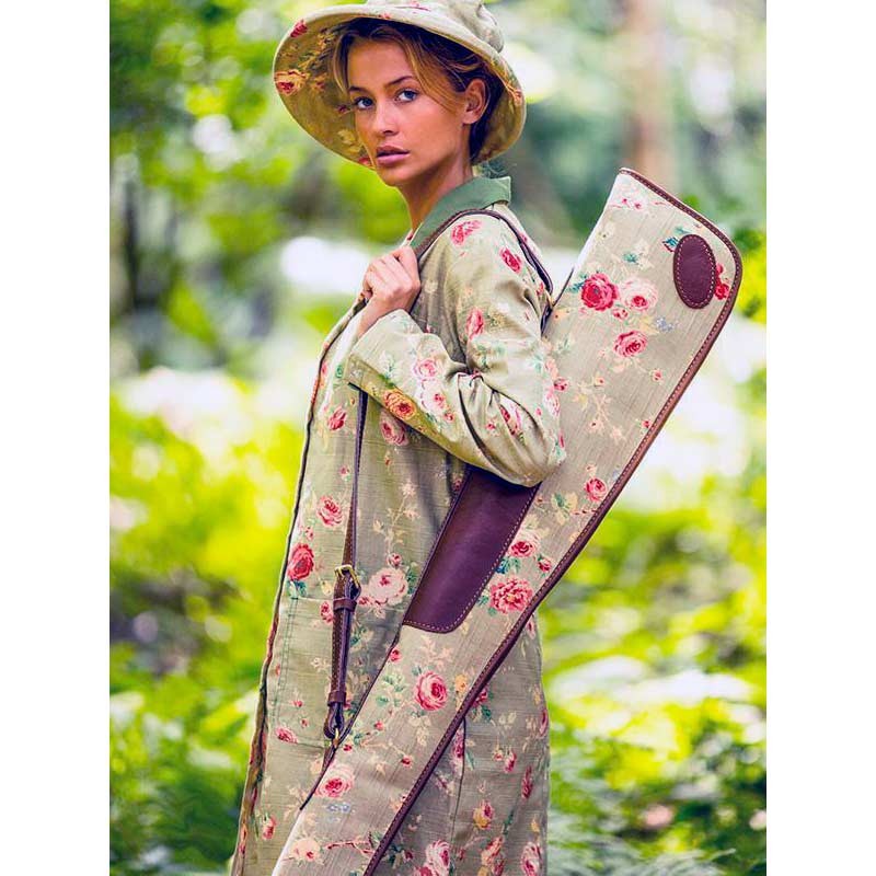 Женское пальто-пыльник из хлопка с цветочным принтом ручной работы 1